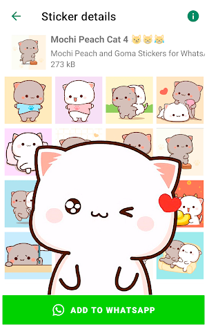 Mochi Peach and Goma Stickers Screenshot 3