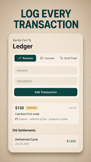OurCut: Startup Bookkeeping Screenshot 2