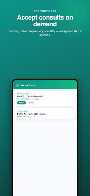 GoDoctor Provider Screenshot 2