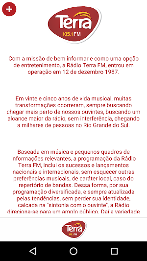 Terra FM 105.1 Screenshot 2
