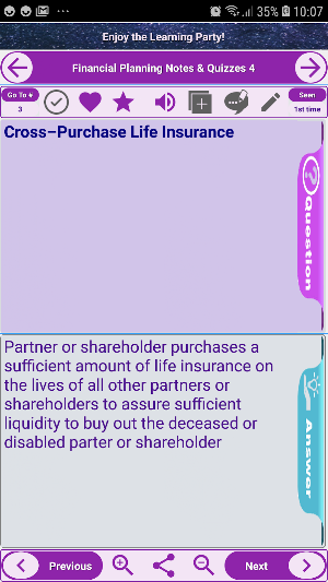 Financial Planner Professional: Notes and Quizzes. Screenshot 1