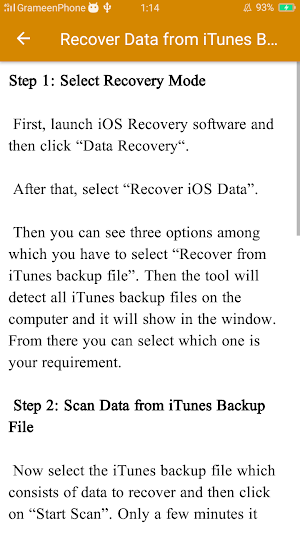 iOS Data Recovery User Guide Screenshot 3
