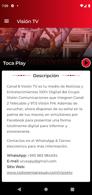 Canal 8 Visión TV Screenshot 1