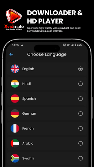 XVidmàtè Downloader & Player Screenshot 1