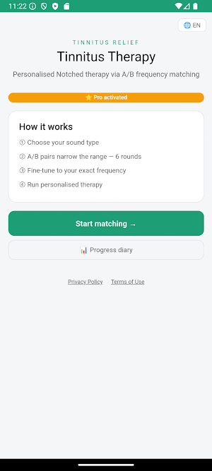 Tinnitus Relief: Sound Therapy Screenshot 1