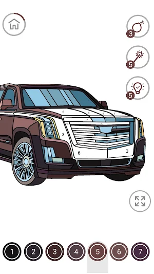 Cars Color by Number – Cars Coloring Book Screenshot 1