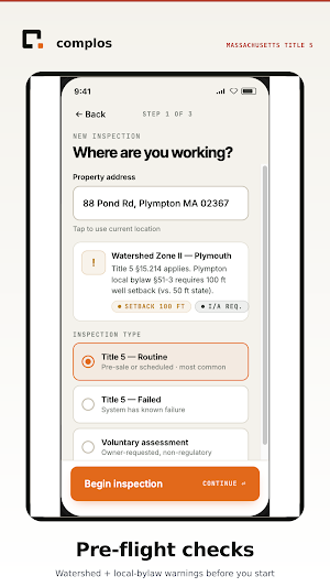 Complos: Septic Compliance Screenshot 1