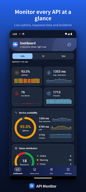API Monitor — Uptime & Latency Screenshot 0