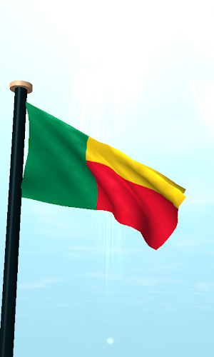 Benin Flag 3D Live Wallpaper Screenshot 1