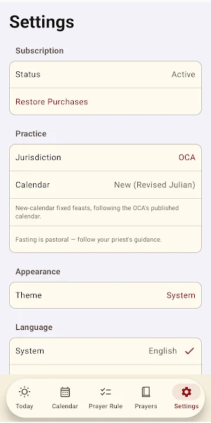 Nistikon — Orthodox Calendar Screenshot 3