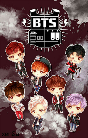 Wallpaper Cute BTS Chibi FullHD 2021 Screenshot 1