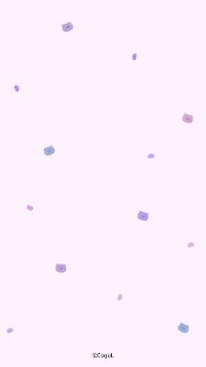카카오톡 테마 - 곰젤리 패턴_보라보라 (카톡테마) Screenshot 0