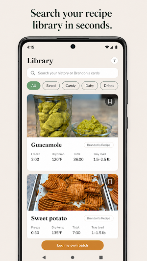 Freeze-Dry Buddy: Batch Log Screenshot 3