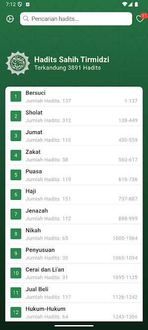 Hadits Sahih Tirmidzi Screenshot 0