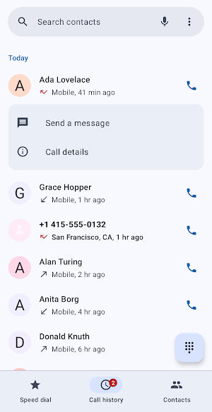 Phone and Dialer (Offline) Screenshot 1
