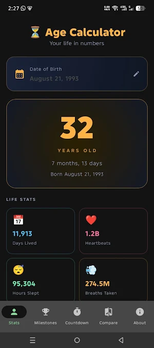 Age Calculator Screenshot 2