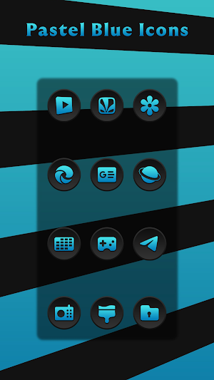 Pastel Blue On Gray Icons Screenshot 2