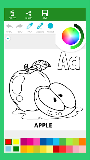 Alphabet Fruits Coloring Book Screenshot 0