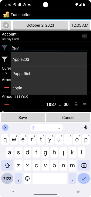 Financisto Holo Screenshot 3