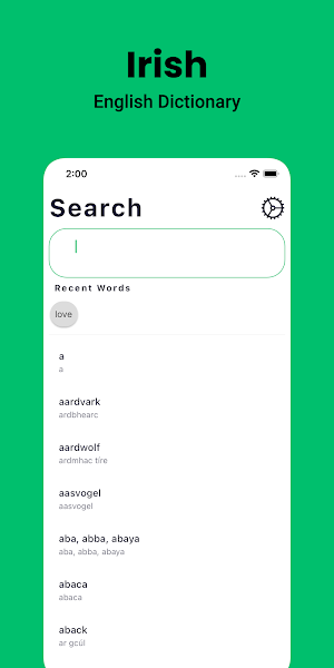 Irish Dictionary English Screenshot 0