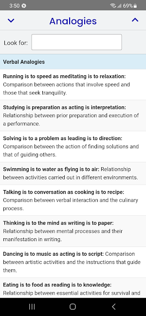 Verbal Analogies Screenshot 2