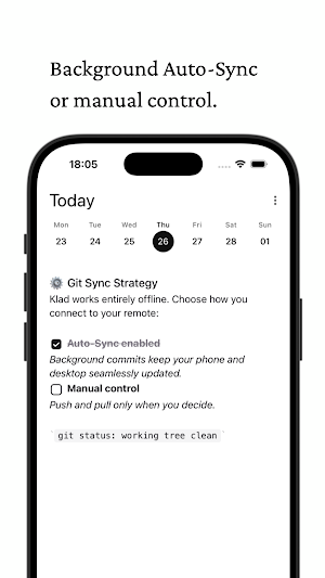 Klad: Git & Markdown Notes Screenshot 1