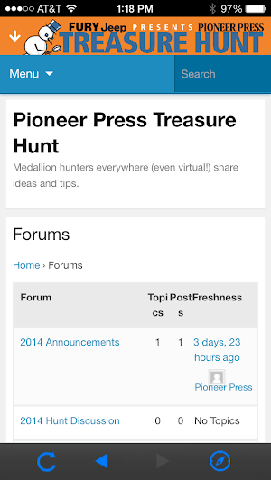 Pioneer Press Treasure Hunt Screenshot 3