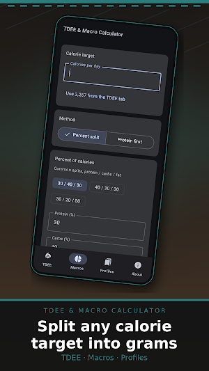 TDEE & Macro Calculator Screenshot 1