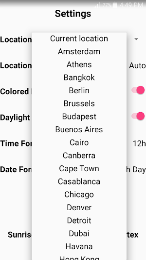 Sunrise and Sunset Screenshot 1