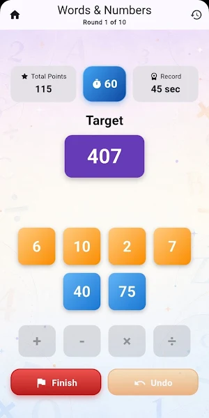 Words & Numbers Game Screenshot 2