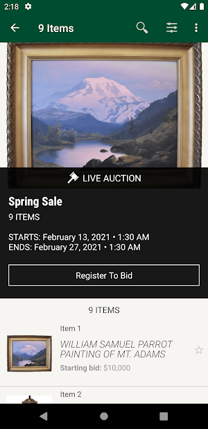 McLaren Auction Services Screenshot 1