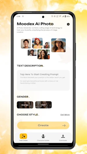 Moodex AI : AI Photo Generator Screenshot 0