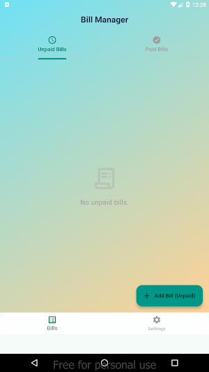 Bill Manager Screenshot 0
