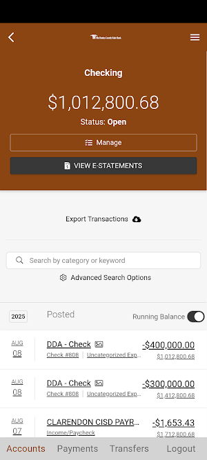 Donley Bank Mobile App Screenshot 0
