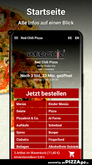 Red Chili Pizza Bielefeld Screenshot 1
