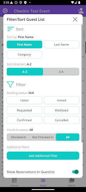 AirLST Suite Checkin Screenshot 3