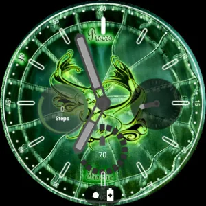Pisces zodiac symbol WatchFace Screenshot 2