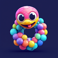3d Colorful Snake