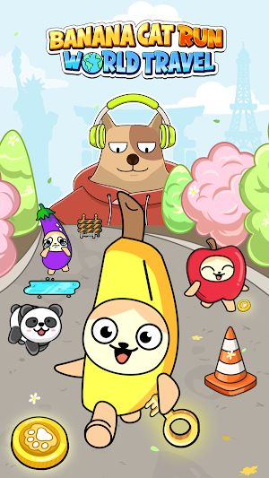 Banana Cat Run: World Travel Screenshot 0