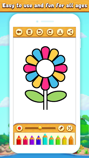 Flower Coloring Book & Drawing Book Screenshot 2
