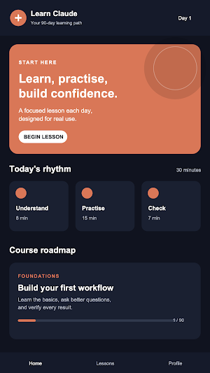 Learn Claude 90 Days Course Screenshot 0