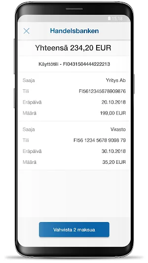 Handelsbanken FI - Vahvista Screenshot 1