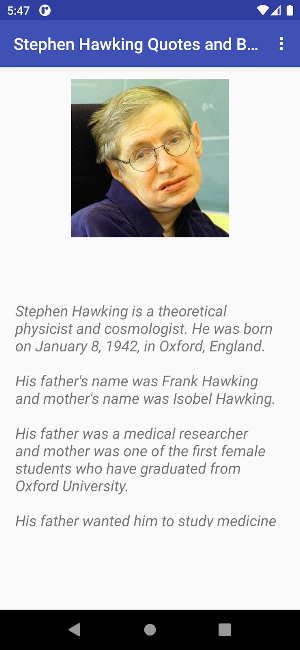 Stephen Hawking Quotes and Bio Screenshot 2