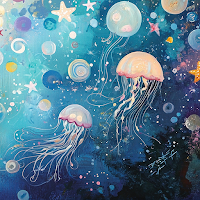 Jellyfish Art Theme +HOME
