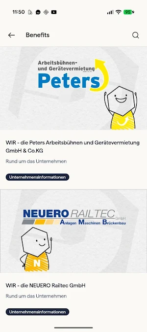 Peters Gruppe Mitarbeiter App Screenshot 1