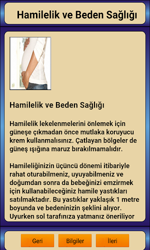 Hamileler İçin Faydalı Bilgiler Screenshot 3