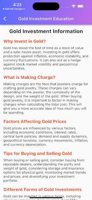 Gold Price Calculator++ Screenshot 2