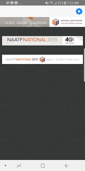 NAATP Events and Trainings Screenshot 1