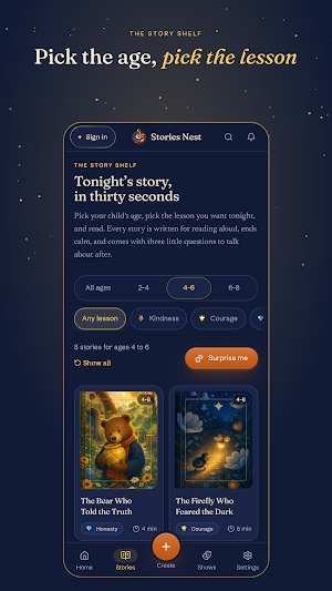 Stories Nest: Bedtime Stories Screenshot 0