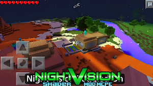 Night Vision Shader Mod MCPE Screenshot 0